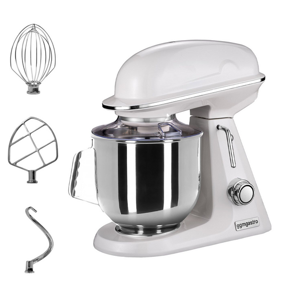 Planet mikser - 7 litre - 350 watt - 3 karıştırma aparatı dahil - süt beyazı