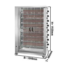 Électrique Rôtissoire à poulets Verticale Rotative - avec 8 broches pour jusqu’à 48 poulets - 38,4kW