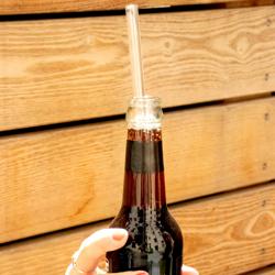 (50 buc) Paie de băut din sticlă reutilizabile - drept - 300 mm - ø 9 mm - transparent