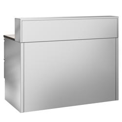 Stół Sałatkowy PREMIUM - 1368 mm - nadstawka  ze stali nierdzewnej dla 8x GN 1/6 - 3 drzwi	