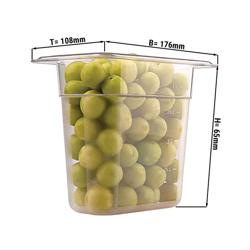 Polycarbonate Gastronorm Container GN 1/9 – Clear – Height: 65 mm