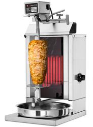 Electric Doner Kebab Grill (Shawarma/Gyros) - 1 Burner - up to 5kg - 1.85kW - Countertop - incl. 2 double doors