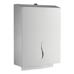 Distributeur de serviettes en papier - pour 800 serviettes - inox