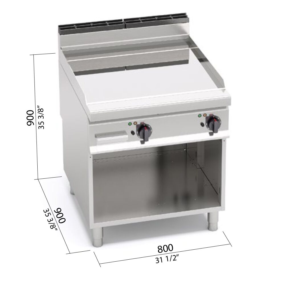 Plaque de cuisson électrique - 11,4 kW - lisse - avec finition brillante