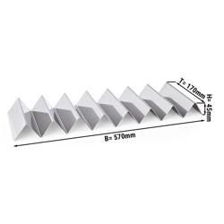 Snacktray - met 7 planken - Rvs - 570x170x45mm