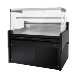 Mostrador refrigerado/para carne - 1,28 m - 120 litros - negro