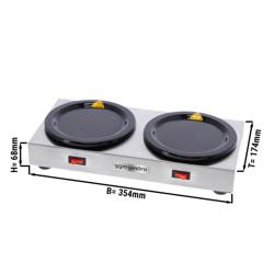 Płyta grzewcza- 120 W - na 2 dzbanki do kawy lub herbaty o średnicy 174 mm każdy	