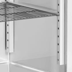 Fagyasztószekrény Rozsdamentes acél ECO - 400 l - akár −20…−15 °C - mit 1 ajtó - Statikus hűtés, automatikus leolvasztás, R290 - Fekete