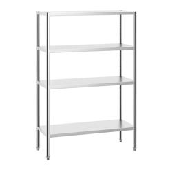 Edelstahlregal PREMIUM - 1200x490mm - mit 4 Ablagen (VERSTELLBAR)