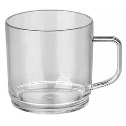 (50 stuks) Polycarbonaat thee / koffiekop, Helder - 200 ml