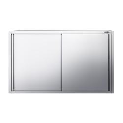 Armadio pensile in acciaio inox PREMIUM - 1800x400mm - con porte scorrevoli - 1000mm di altezza