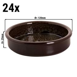 (24 قطع) TURKEY - طبق تاباس للفرن - Ø 120mm - بني / أزرق
