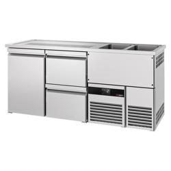 Barkoelkast PREMIUM - 1950x700mm - 1 deur & 2 laden