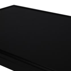 Snijplank met sapgeul - 400x305mm - Dikte: 20mm - HACCP-conform - Polyethyleen - Zwart - Vaatwasmachinebestendig