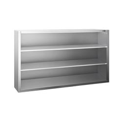Edelstahl Wandhängeschrank PREMIUM - 1400x400mm - ohne Schiebetür - 1000mm hoch