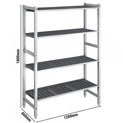 Základní hliníkový regál - 1200x1800 mm -Nosnost: 900 kg