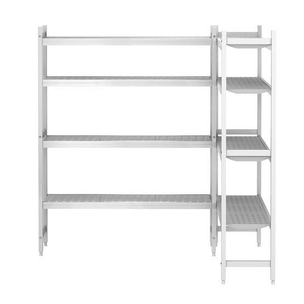 Conjunto de estante de aluminio - forma de L - profundidad de instalación: 360 mm