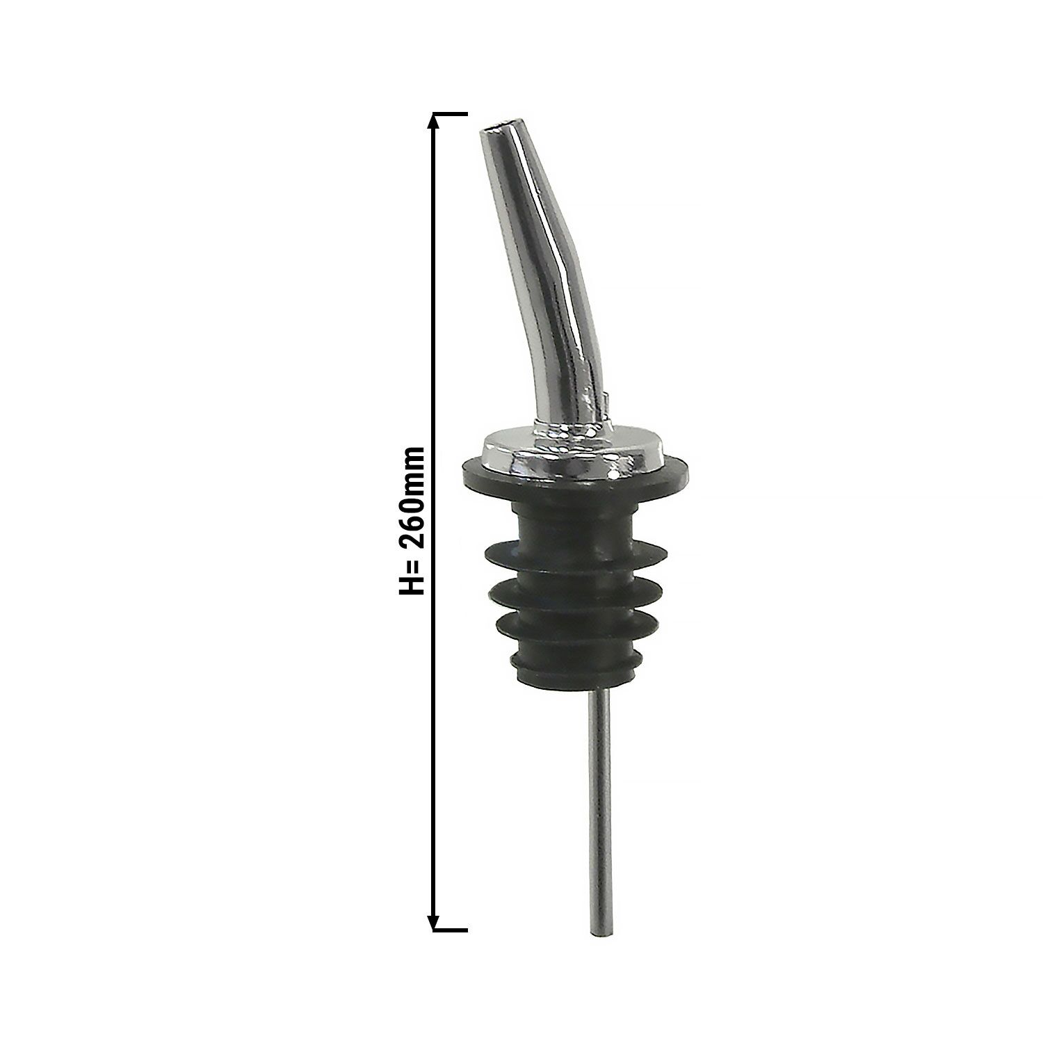 (6 pcs) Bar Professional - Bec verseur free pour - set de 6 - chrome - Argent