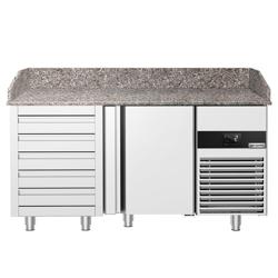 Pizzawerkbank PREMIUM - 1550x800mm - granieten werkblad - met 3 deuren & 3 laden