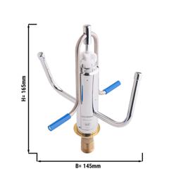 Sciacquatrice per bicchieri e contenitori  con arresto automatico dell'acqua integrato