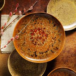 (6 kpl) RUSTIQUE - Lautanen litteä - Ø 22 cm - ruskea