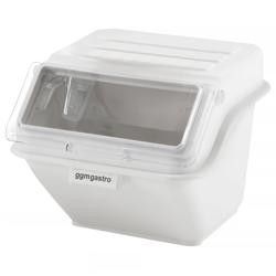 Contenitore per ingredienti - con coperchio - 486x593x432mm - 40L - Polipropilene - Bianco - Impilabile - NSF