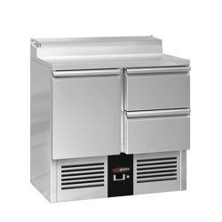 Saladette Mini PREMIUM - 900x700mm - 1 deur + 2 lades - voor 5x GN 1/6