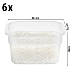 (6 stuks) CAMBRO | CAMSQUARES® - FreshPro container - 0,47 liter - Transparant