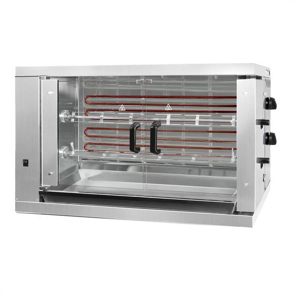 Elektro Hähnchengrill - 6,6 kW - mit 2 Spießen für bis zu 12 Hähnchen