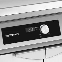 شواية مسطّحة حَثّية تجارية - 10 kW - أملس - شامل قاعدة سفلية مع 2 باب للعربات الحرارية