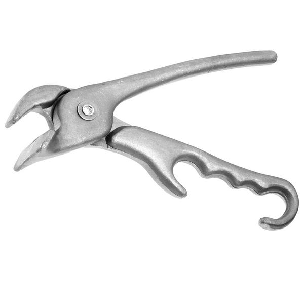 Kliješta za plehove za pizzu PREMIUM - s opružnim mehanizmom - HEAVY DUTY; s ergonomskom ručkom - Duljina: 21 cm - Aluminij