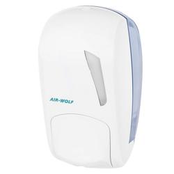 AIR-WOLF | Distributeur de savon à bouton-poussoir – 1000 ml – Plastique ABS – Blanc