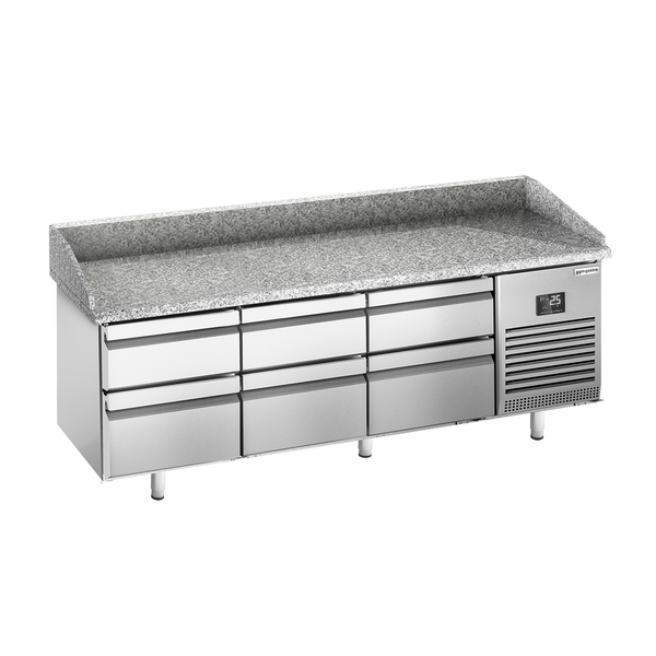 Pizzakoeltafel Premium PLUS - 1980x700mm - met 6 laden