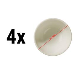 (4 ks) Miska TEOS - Porcelán - kulatá - Ø 160 mm - stohovatelná | vhodná do myčky - krémová