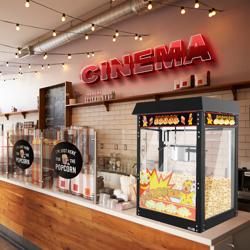 Macchina per popcorn PROFESSIONALE - 1,50kW - 5kg/h - con 1 pentola - Nero
