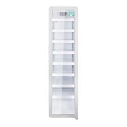 GASTRO-COOL | Commercial Upright Glass Door Display Fridge - 418mm - 212 Litres - Slimline - with 1 hinged glass door - LED lighting - White - Temperature range 0 to 10 °C