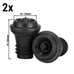 (2 pieces) Wine & Champagne Bottle Closure – Black - Plastic