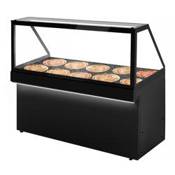 Warm buffet TORONTO - 1800mm - zwart front - met warmhoudplaat