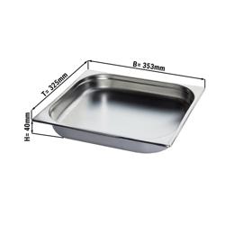 Commercial GN 2/3 Stainless Steel Gastronorm Food Pan - 42 mm Deep