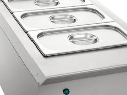 Sähkökäyttöinen vesihaude - 1,2 kW - 1x GN 1/1 - tyhjennyshana