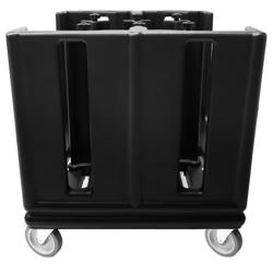 Distributore di piatti - non riscaldato - con ruote e 6 divisori regolabili - 180 - 480 piatti