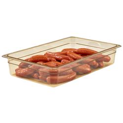 (6 stuks) CAMBRO | H-PAN™ - Hittebestendige Gastronormbak 1/1 - Amber - Hoogte: 100mm