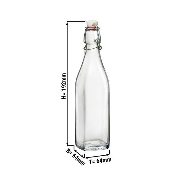 (12 stuks) Glazen fles Bormioli Rocco - DUBLIN - met beugelsluiting - 250 ml