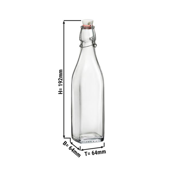 (12 pieces) Glass bottle Bormioli Rocco - DUBLIN - with swing stopper - 250 ml