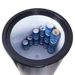 GASTRO-COOL | Raffreddatore per feste / Barile refrigerante - 41 Litri - Coperchio in vetro e Ruote - Nero