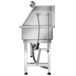 Pet grooming tub – Stainless steel - mixer tap & hand shower - anti-slip mat - 850×480×1076 mm