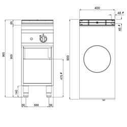 Inductie woktafel - 5,0 kW - 1 kookzone - Ø300mm