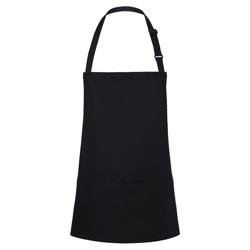 KARLOWSKY | Basic Short Bib Apron – Black - 75×60 cm - Adjustable neck strap