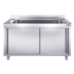  Dolaplı  Tencere Yıkama Tezgahı - 2000x700mm - 1 evyeli