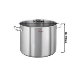 Çorba tenceresi - Paslanmaz Çelik - 29,5L - Ø360mm - Yükseklik: 290mm - İndüksiyon uyumlu